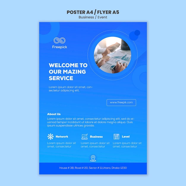 Social media web template for flyer