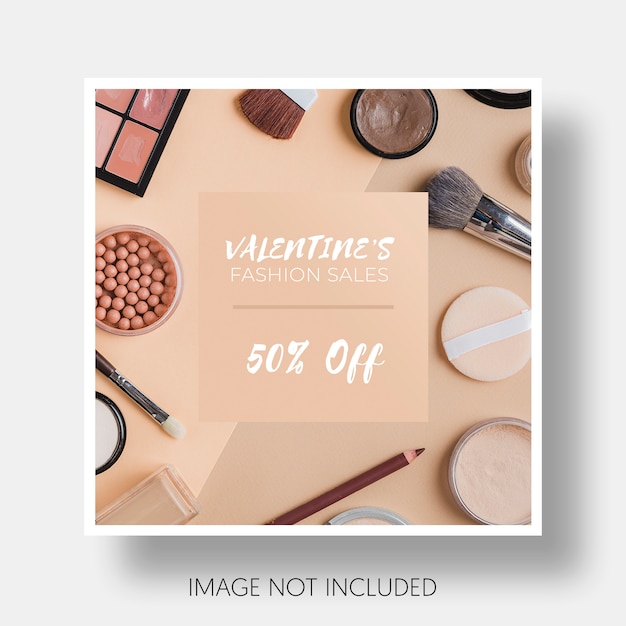 Free PSD social template sales valentine's day