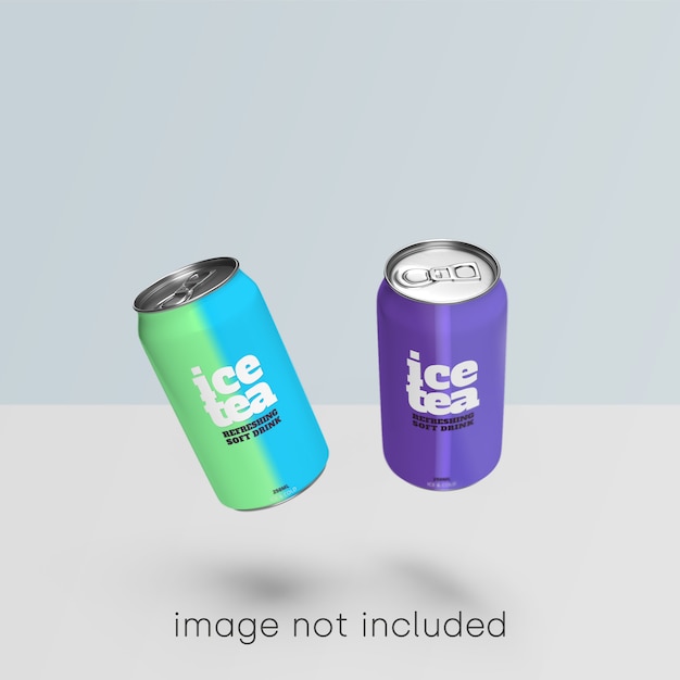 Soda can mockup psd collection