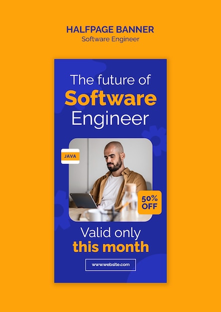 Free PSD software engineer job template