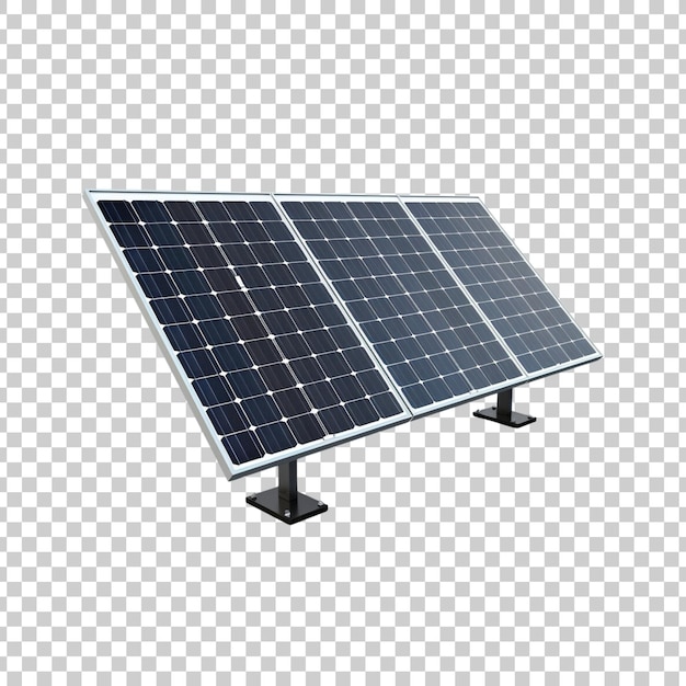 Solar panels isolated on a transparent background