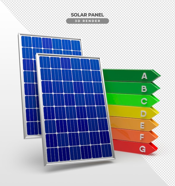 Solar power boards for roof in 3d realistic render