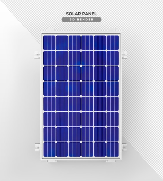 Solar power plates on aluminum base 3d realistic render