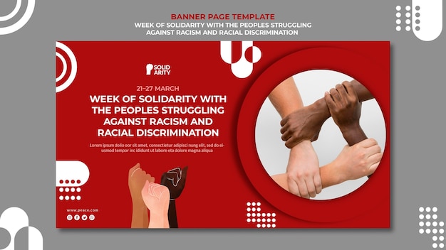 Free PSD solidarity for people struggling with racism banner