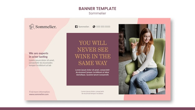 Sommelier ad template banner