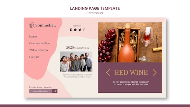 Free PSD sommelier ad template landing page