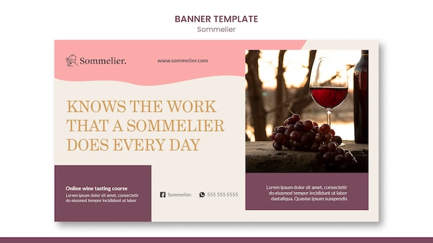 Sommelier promo banner template