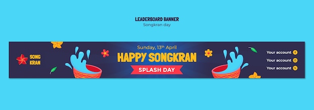 Free PSD songkran  template design