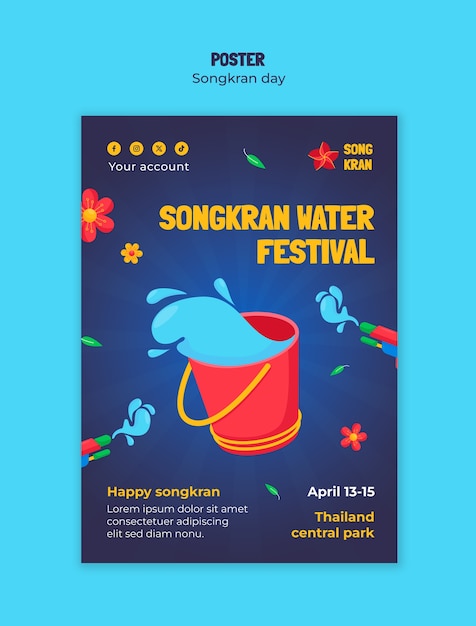 Songkran  template design