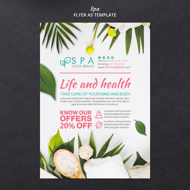 Free PSD spa concept flyer template