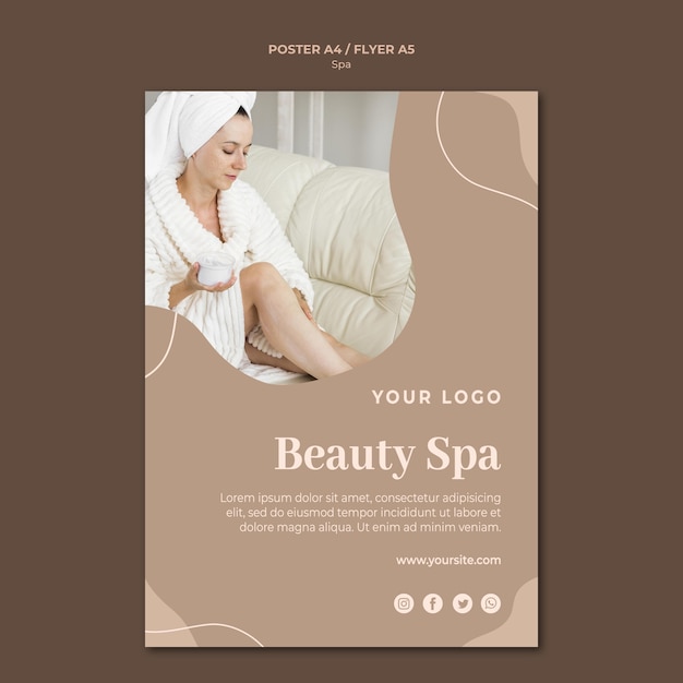 Free PSD spa concept flyer template