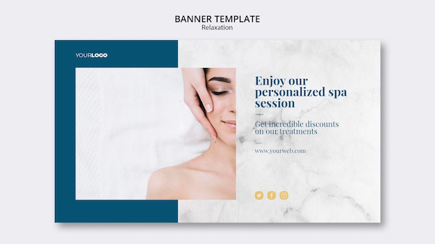 Free PSD spa treatment banner template