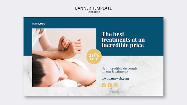 Spa treatment banner template