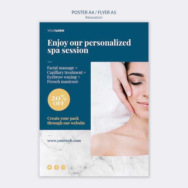 Spa treatment poster template