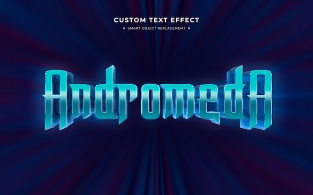 Space movie and video game 3d text style effect