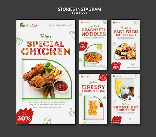 Free PSD special chicken instagram stories