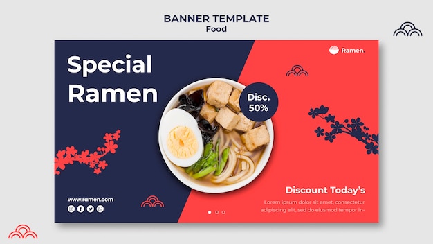 Free PSD special ramen banner template