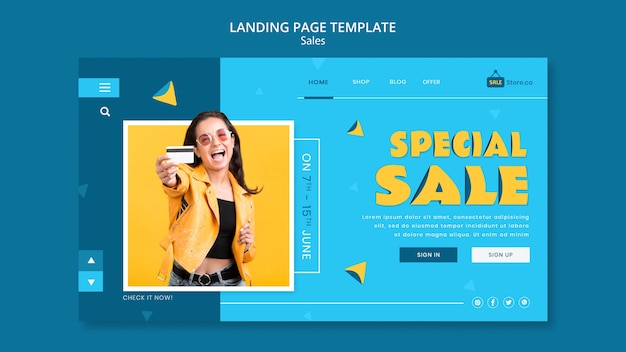 Special sale landing page template