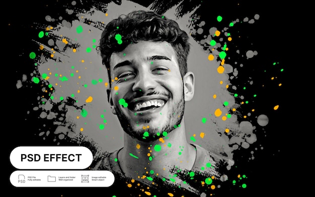 Free PSD splash photo effect