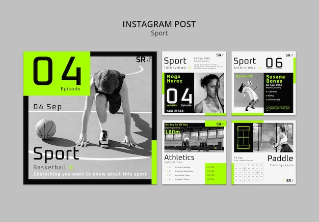 Sport and activity instagram posts collection