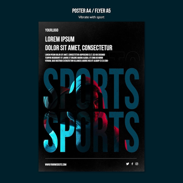 Sport ad template poster