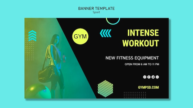 Free PSD sport banner template business