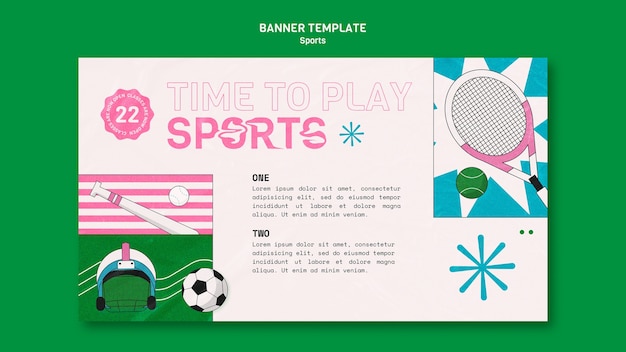 Free PSD sport banner template design