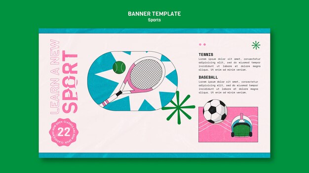 Sport banner template design