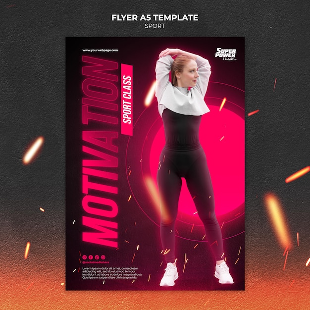 Sport class flyer template