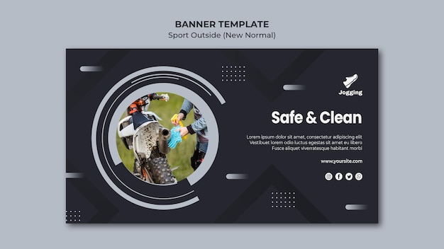 Free PSD sport concept banner template