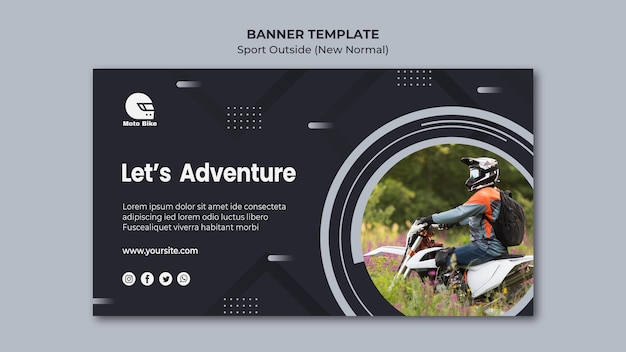 Sport concept banner template