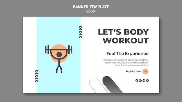 Sport concept banner template