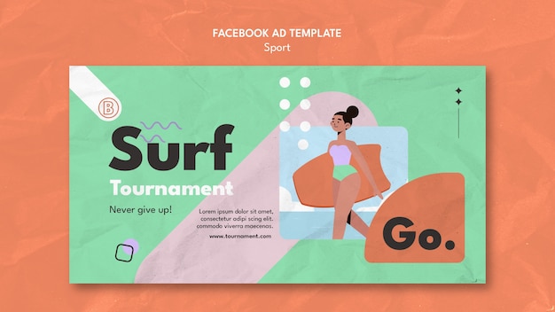 Free PSD sport concept  facebook template