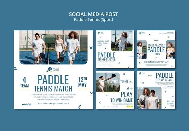 Free PSD sport concept  instagram posts