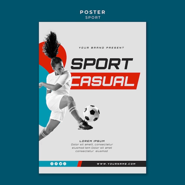 Sport concept poster template