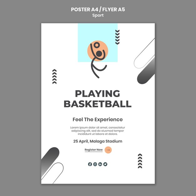 Sport concept poster template