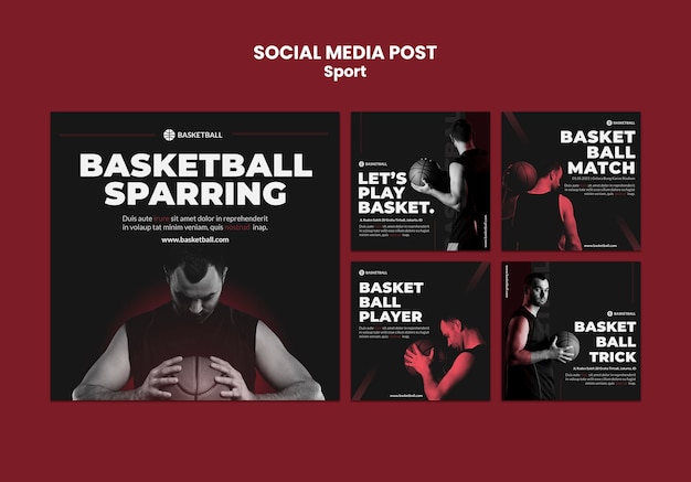 Sport concept social media post template