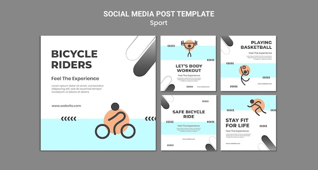 Sport concept social media post template