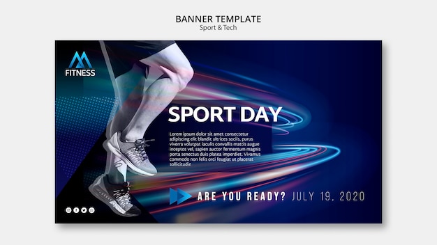 Sport day banner template