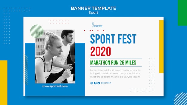 Free PSD sport fest banner template