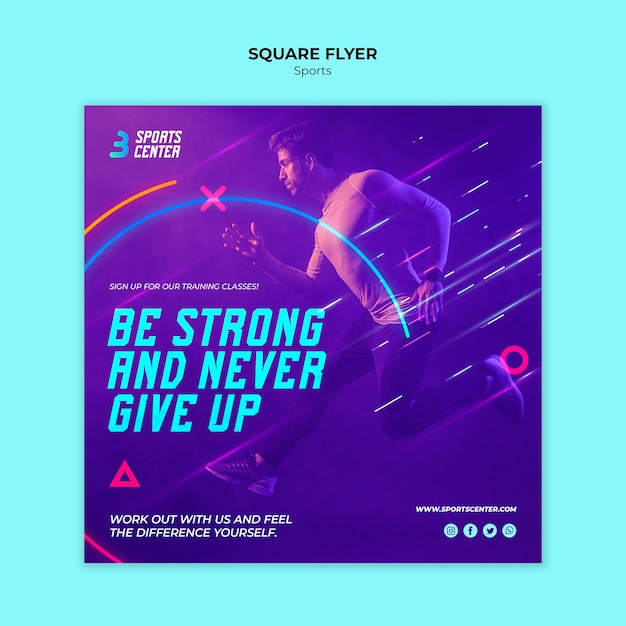 Free PSD sport flyer template