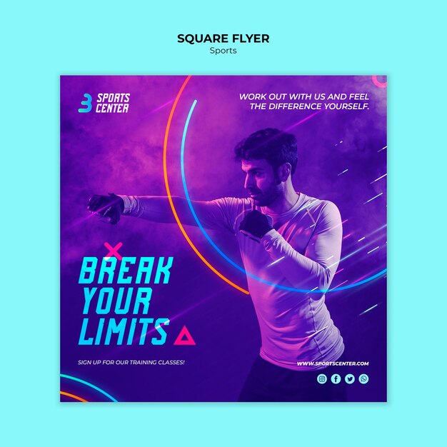 Sport flyer template