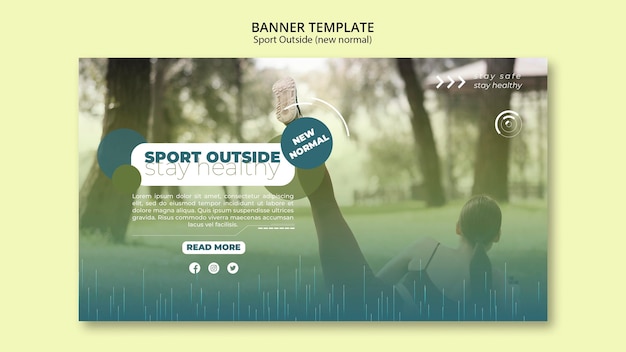 Free PSD sport outside banner design