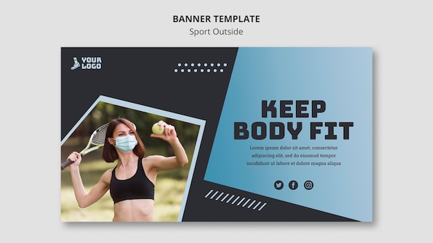 Sport outside banner template style