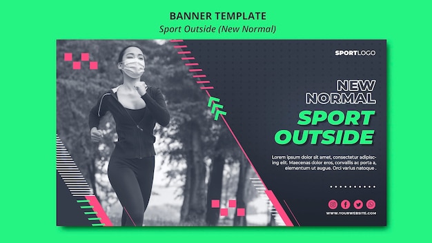 Free PSD sport outside concept banner style