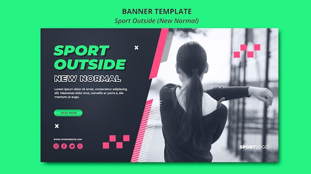 Sport outside concept new normal