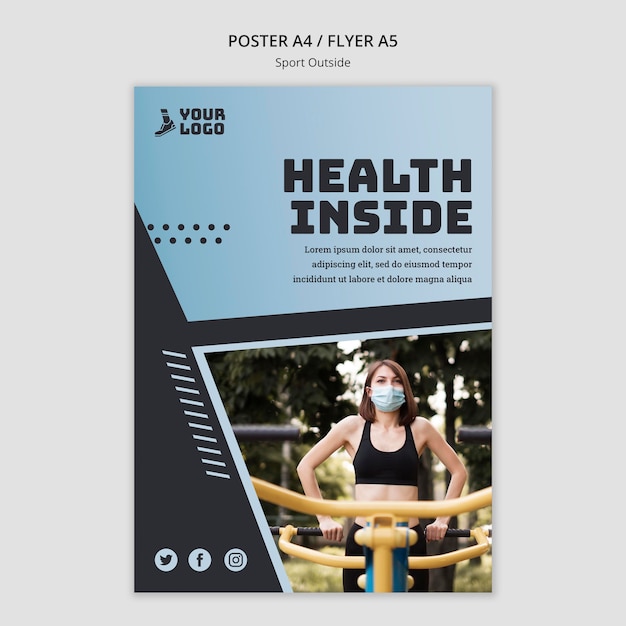 Free PSD sport outside poster template