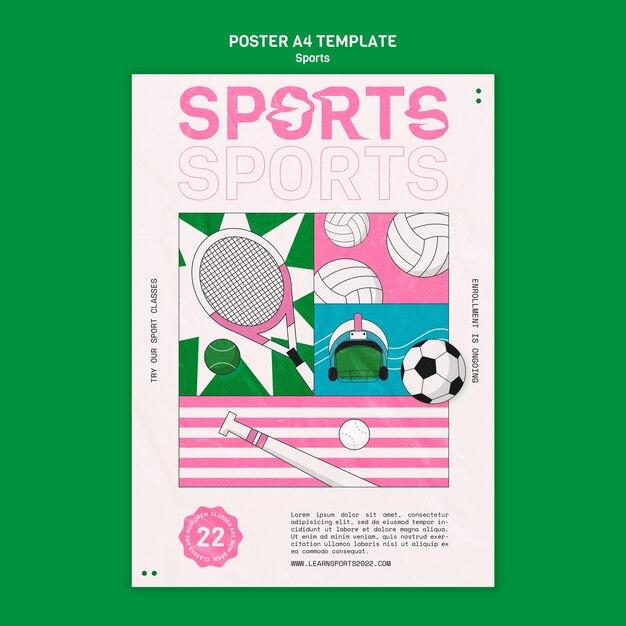 Sport poster template design