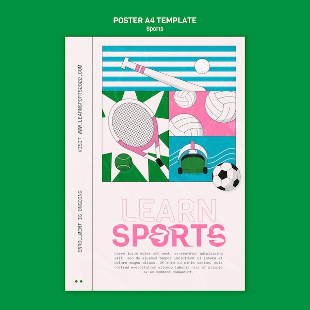 Sport poster template design