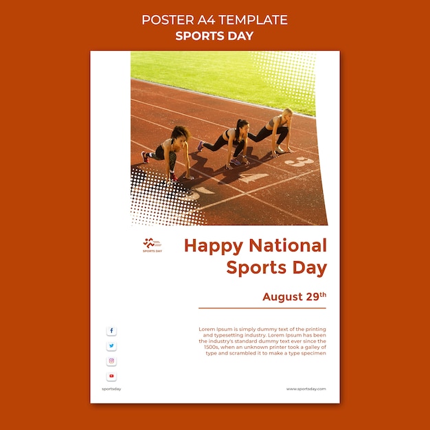 Free PSD sport poster template design